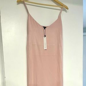 LOST APRIL Beatrice Satin Slip Dress Size:S, Blush - New With Tags, Retail $111